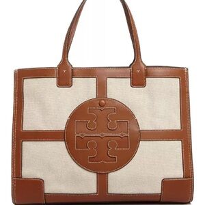 Tory Burch Ella Canvas Quadrant Tote